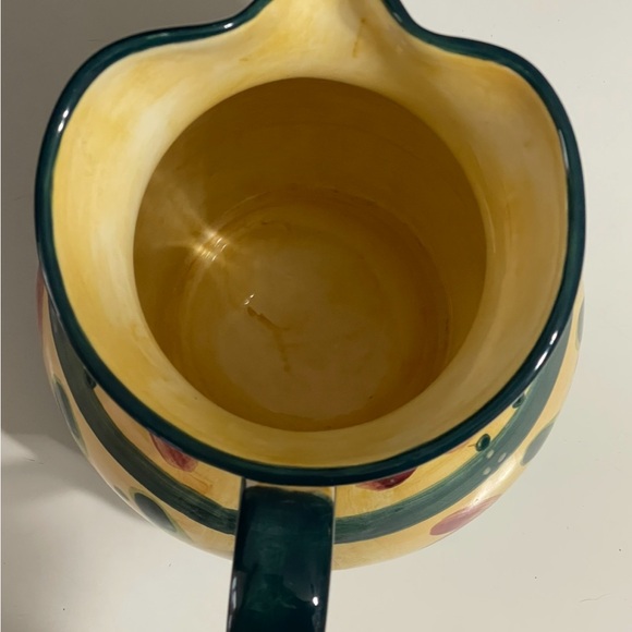 FLEURI Large Ceramic Pitcher Table Tops Unlimited HAND-PAINTED - Picture 8 of 10
